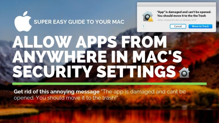 Allow apps downloaded from anywhere mac mojave dmg